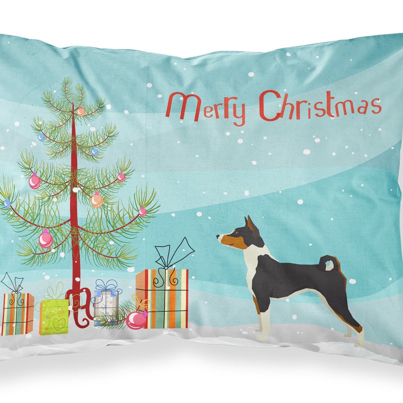 Caroline's Treasures Basenji Christmas Tree Fabric Standard Pillowcase