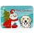 BB1825LCB Snowman With Golden Retriever Glass Cutting Board&#44; Large - Multicolor