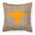 Bee Burlap and Orange BB1057 Fabric Decorative Pillow