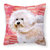 Bichon Frise #2 Love Fabric Decorative Pillow