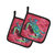 Blue Crab on Red Pair of Pot Holders