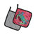Blue Crab on Red Pair of Pot Holders
