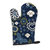 Blue Flowers White Poodle Oven Mitt