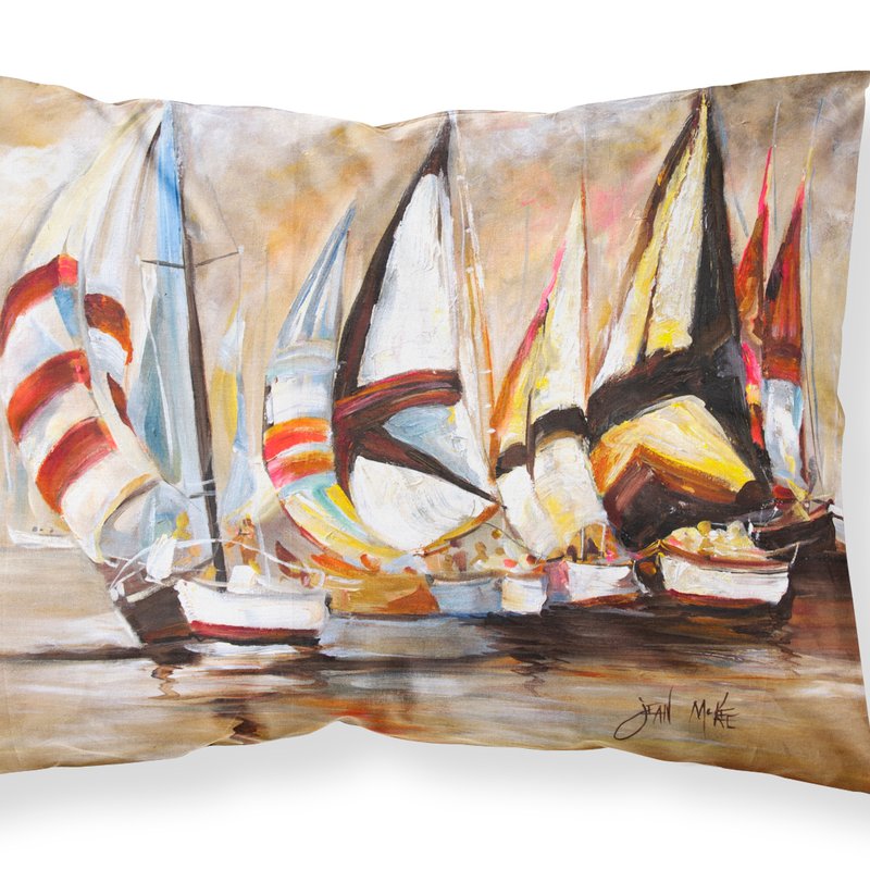 Caroline's Treasures Boat Binge Sailboats Fabric Standard Pillowcase