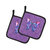 Butterfly on Purple Pair of Pot Holders