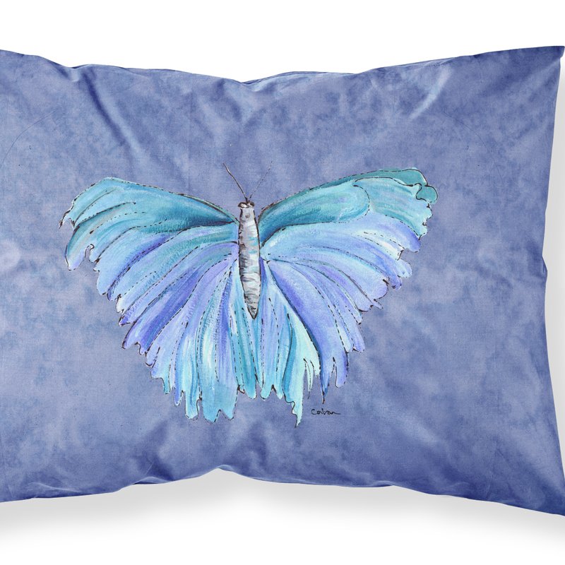 Caroline's Treasures Butterfly On Slate Blue Fabric Standard Pillowcase