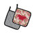 Butterfly Shabby Chic Pink Roses  Pair of Pot Holders
