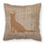 Cat Burlap and Brown BB1071 Fabric Decorative Pillow