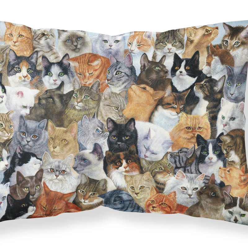 Caroline's Treasures Cats Galore Fabric Standard Pillowcase