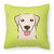 Checkerboard Lime Green Golden Retriever Fabric Decorative Pillow