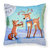 Christmas Present from the Fox Fabric Decorative Pillow