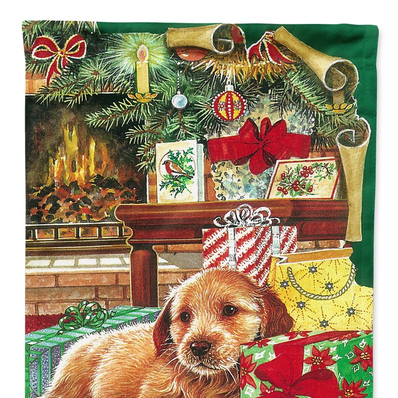 Caroline's Treasures Christmas Puppy Garden Flag 2-sided 2-ply
