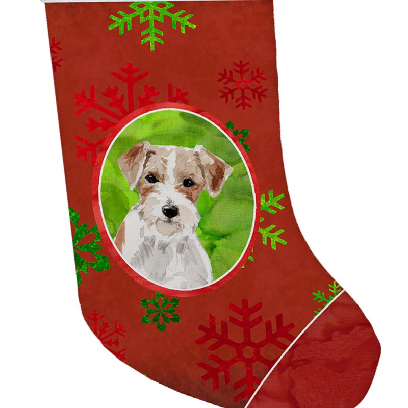 Caroline's Treasures Christmas Snowflakes Jack Russell Terrier Christmas Stocking