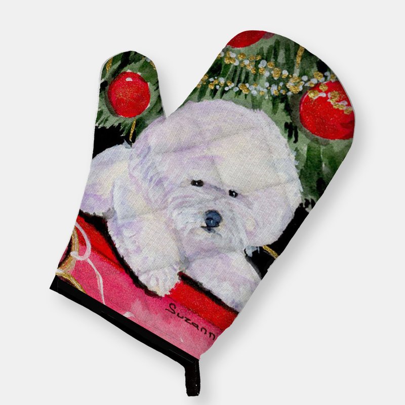 Caroline's Treasures Christmas Tree With Bichon Frise Oven Mitt Ss8957ovmt In Multi