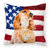 Cocker Spaniel Patriotic Fabric Decorative Pillow