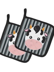 Cow Face Pair of Pot Holders