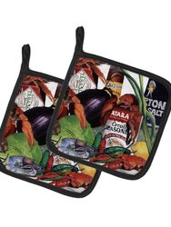 Crawfish with Louisiana Spices Pair of Pot Holders