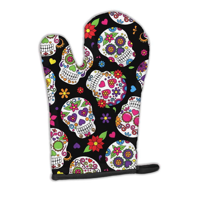 Day of the Dead Black Oven Mitt - Default Title
