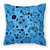 Day of the Dead Blue Fabric Decorative Pillow - Blue