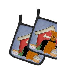 Dog House Collection Airedale Pair of Pot Holders