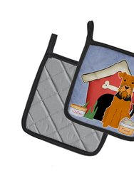 Dog House Collection Airedale Pair of Pot Holders