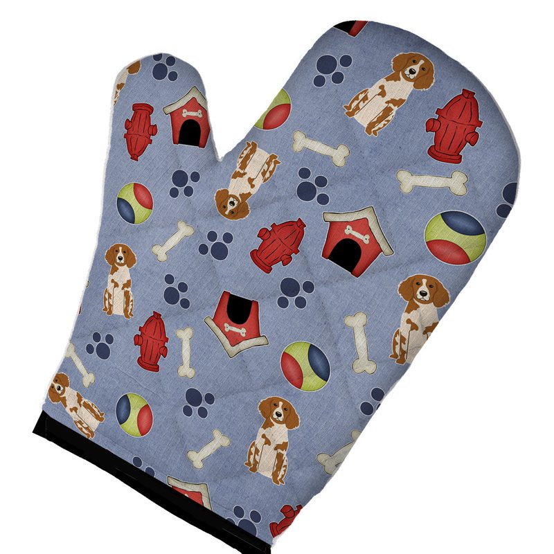 Caroline's Treasures Dog House Collection Brittany Spaniel Oven Mitt In Multi