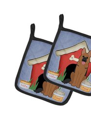Dog House Collection German Shepherd Pair of Pot Holders