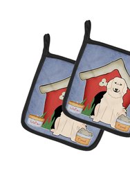 Dog House Collection Great Pyrenese Pair of Pot Holders