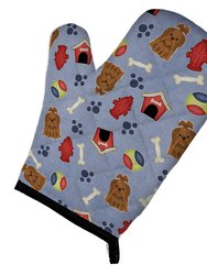 Dog House Collection Shih Tzu Silver Chocolate Oven Mitt