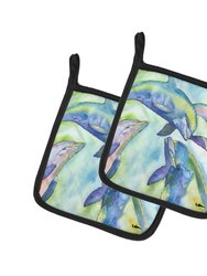Dolphins Pair of Pot Holders