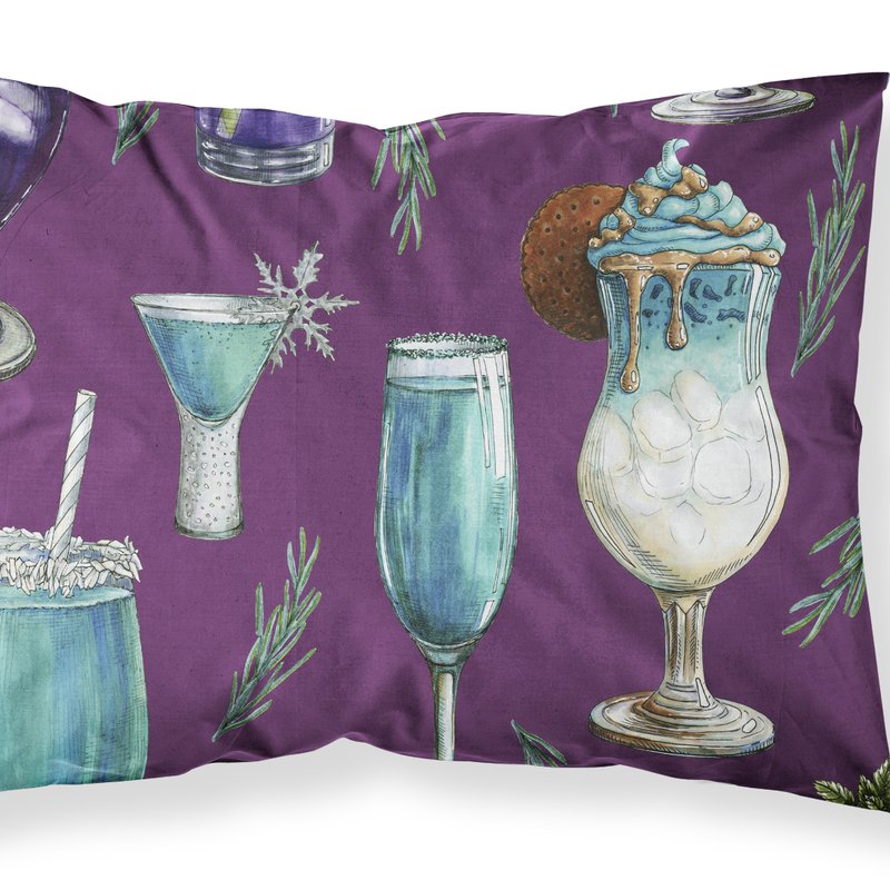 Caroline's Treasures Drinks And Cocktails Purple Fabric Standard Pillowcase