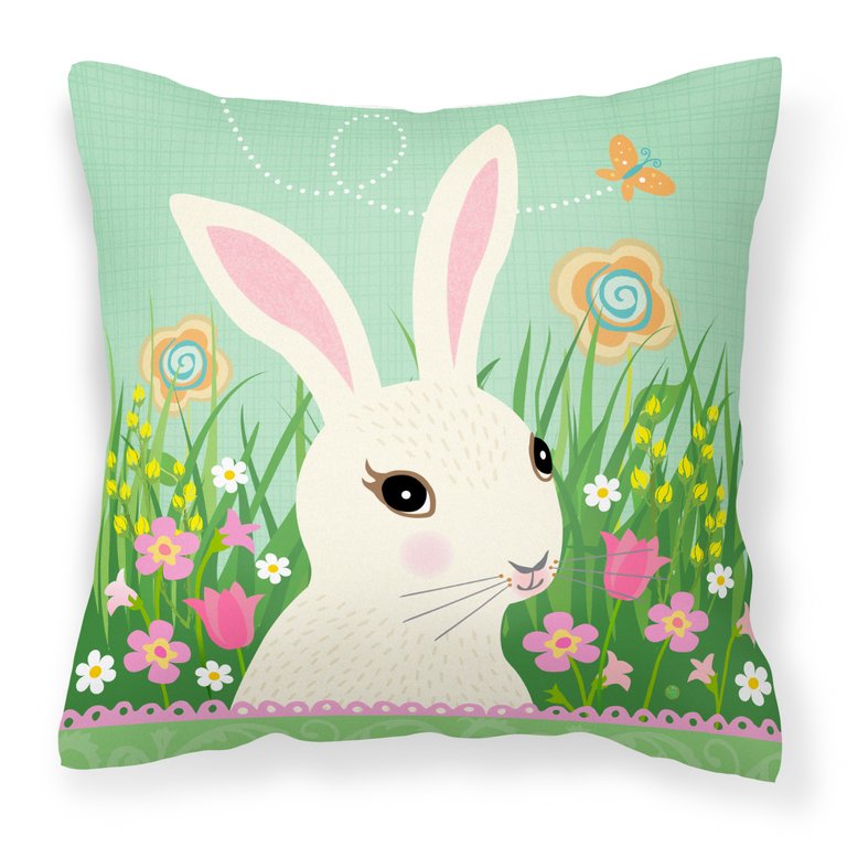 Easter Bunny Rabbit Fabric Decorative Pillow