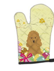 Easter Eggs Poodle Tan Oven Mitt