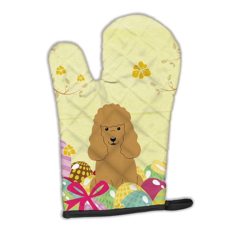 Easter Eggs Poodle Tan Oven Mitt