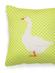 Embden Goose Green Fabric Decorative Pillow