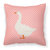 Embden Goose Pink Check Fabric Decorative Pillow