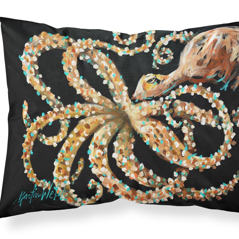 Caroline's Treasures Eye On You Octopus Fabric Standard Pillowcase In Multi