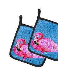 Flamingo Pair of Pot Holders