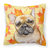 French Bulldog Fall Fabric Decorative Pillow