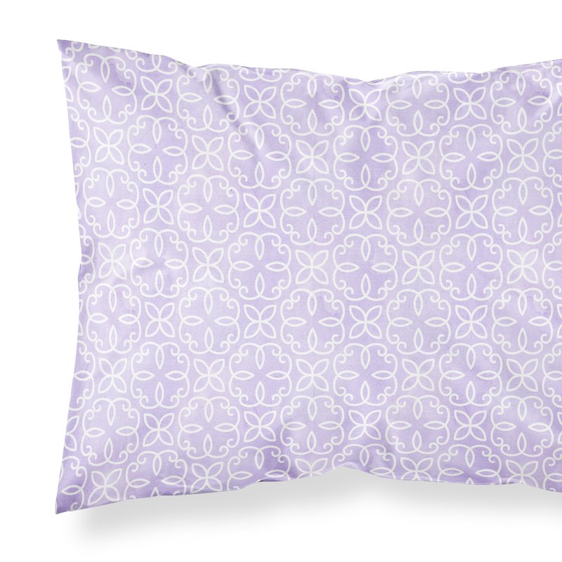 Caroline's Treasures Gemoetric Circles On Purple Watercolor Fabric Standard Pillowcase