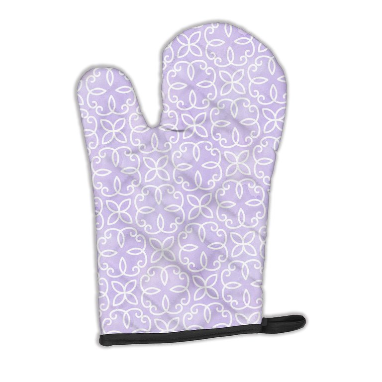 Gemoetric Circles on Purple Watercolor Oven Mitt