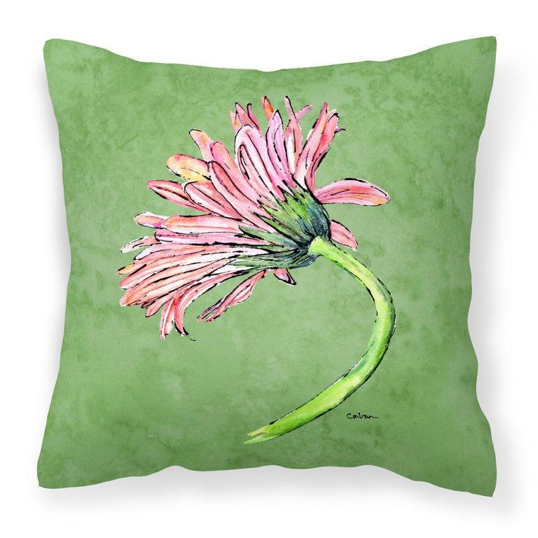 Gerber Daisy Pink Fabric Decorative Pillow