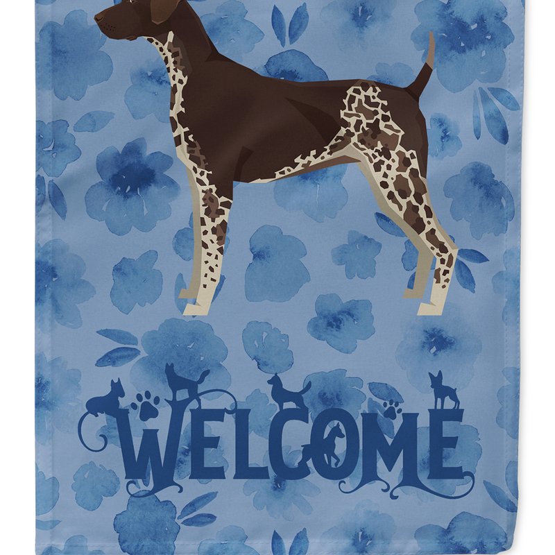 Caroline's Treasures German Shorthaired Pointer Welcome Garden Flag 2-sided 2-ply