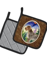German Wirehaired Pointer Pair of Pot Holders