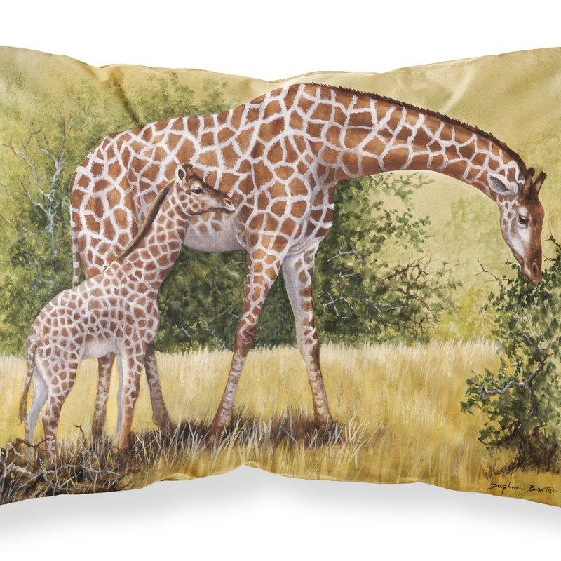 Caroline's Treasures Giraffes By Daphne Baxter Fabric Standard Pillowcase