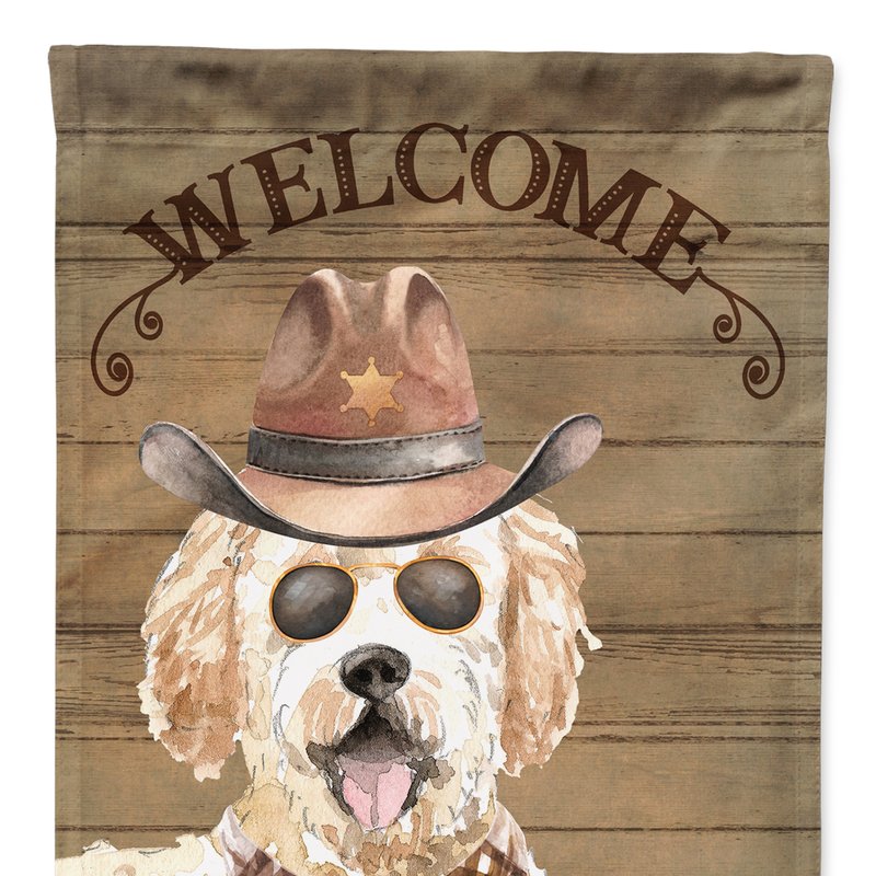 Caroline's Treasures Goldendoodle Country Dog Garden Flag 2-sided 2-ply In Multi