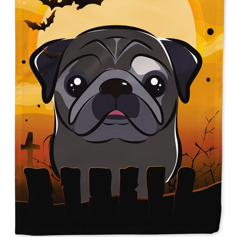 Caroline's Treasures Halloween Black Pug Garden Flag 2-sided 2-ply