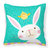 Happy Easter Rabbit Fabric Decorative Pillow