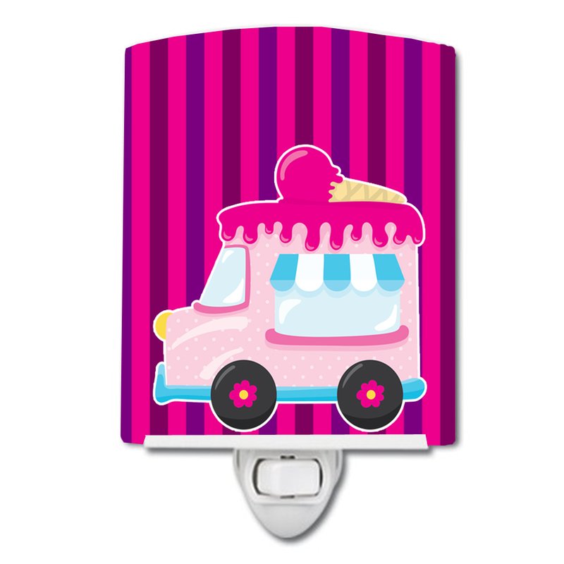 Shop Caroline's Treasures Ice Cream Truck Pink Ceramic Night Light