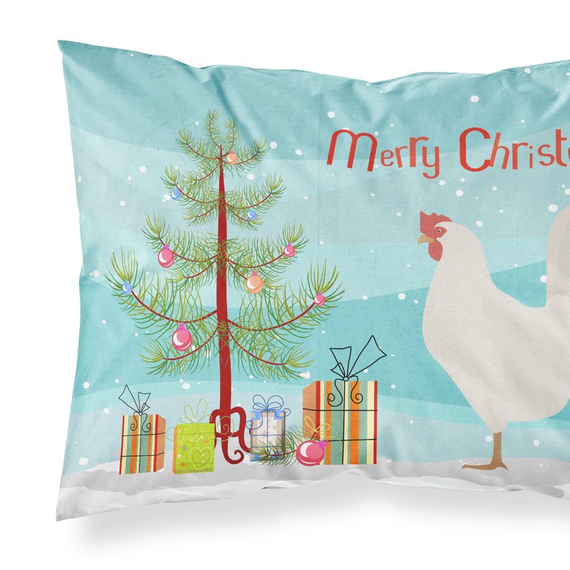 Caroline's Treasures Leghorn Chicken Christmas Fabric Standard Pillowcase